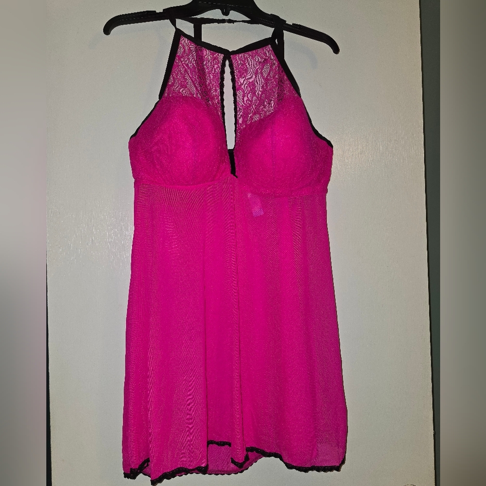 Hot Pink Plus Size Lingerie